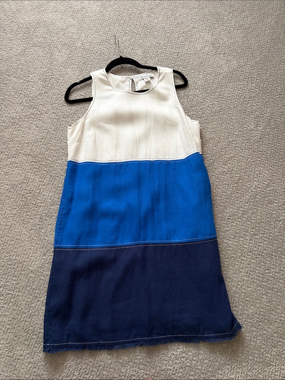 Tommy Bahama Colorblock Midi Dress in White, Bright Blue & Navy